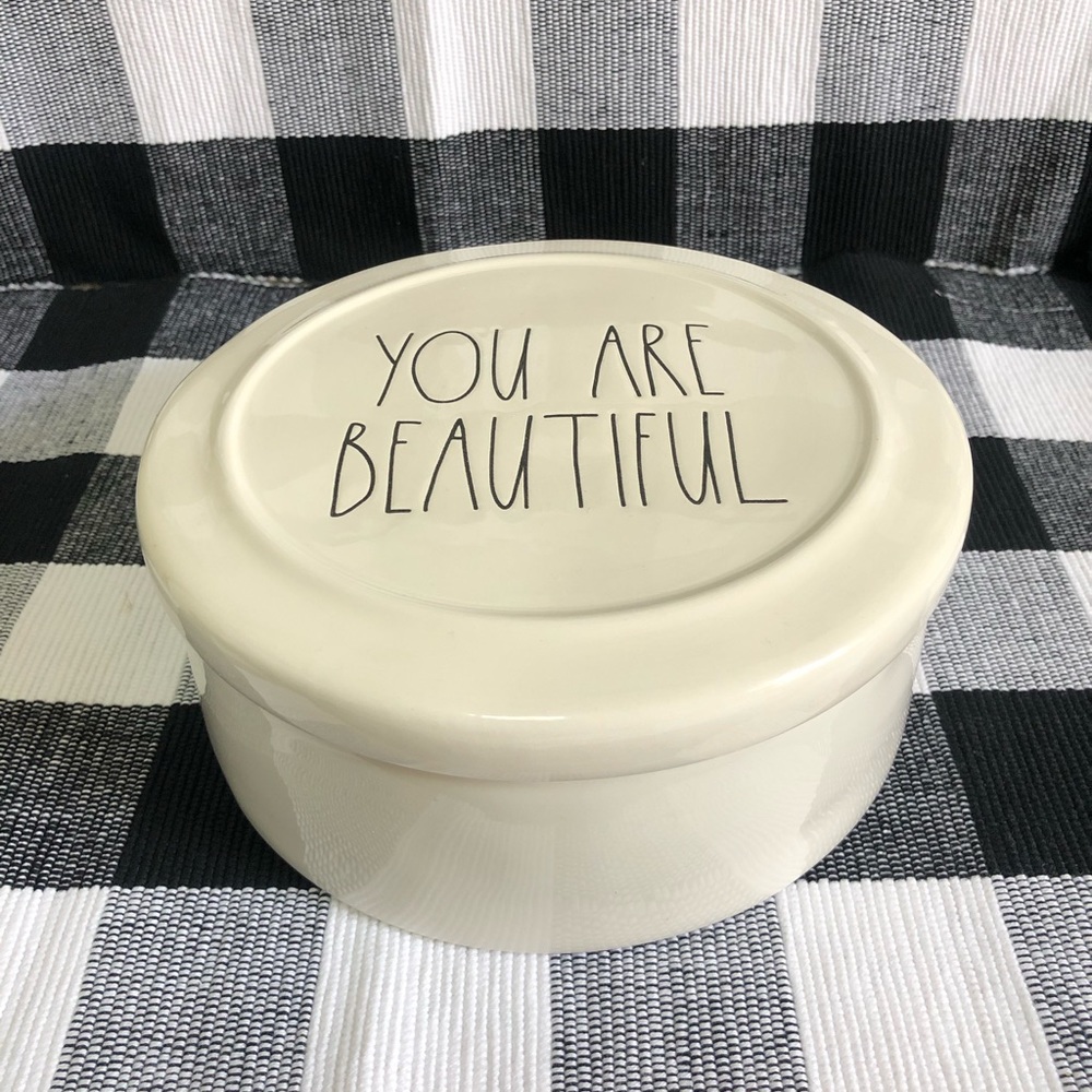 Rae Dunn “YOU ARE BEAUTIFUL” Jewelry Box - Picture 3 of 3